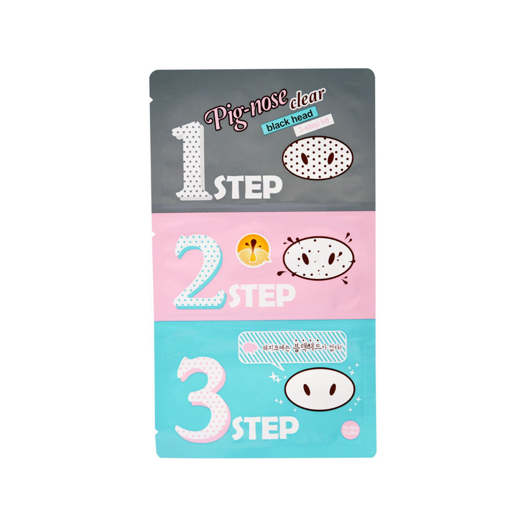 Kit de 3 pasos para una limpieza profunda de nariz / Pig Nose Clear Blackhead 3-Step Kit